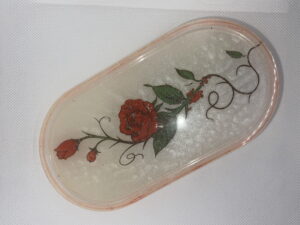 vide poches fleur en résine